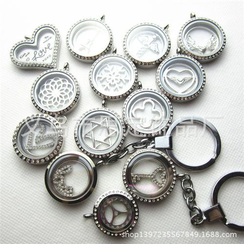 Floating plates  配玻璃锁片片 供应diy饰品配件 玻璃锁圆片 hope floating lockets plate