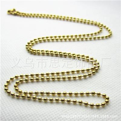 Floating chains 不锈钢链条 供应成品链条 75cm 金色不锈钢珠链 波波链 DIY饰品搭配链条