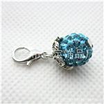 配龙虾扣小配件 diy饰品配件配龙虾扣小吊坠 蓝钻小挂件 floating locket charms