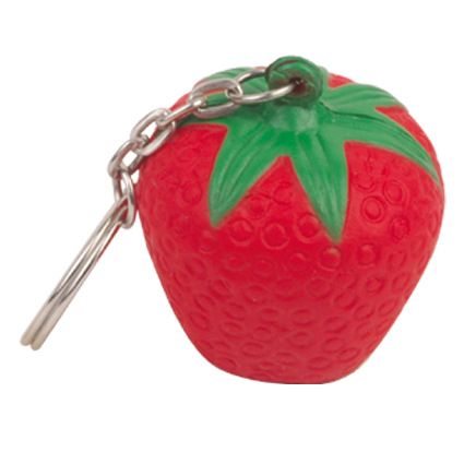 钥匙配饰 供应多款PU水果/PU 草莓钥匙扣造型可印刷logo