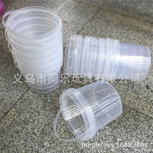 DIY系列 厂家直销 太空沙专用塑料 透明桶  沙桶 收纳桶