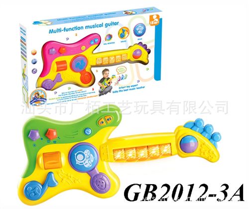 电子系类 音乐闪光电子吉它 电动吉他 婴幼儿科教益智玩具