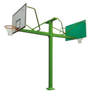新颖牌篮球器材系类 定制 海燕式固定单臂篮球架 地埋式双向篮球架