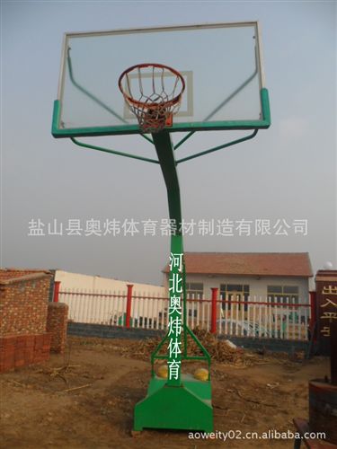 篮球架系列 厂家直销体育器材奥箱宽臂配安全玻璃篮板式篮球架