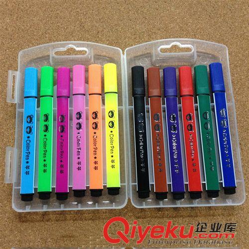水彩笔|画笔 厂家直销 新款掌握盒装三角杆儿童水彩笔大容量可水洗ZW-204-18色
