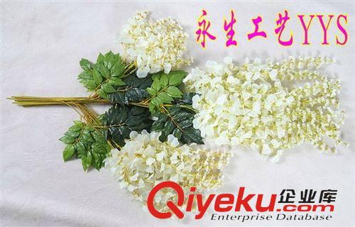 仿真植物 批发仿真紫藤花彩印长款110厘米彩印仿真花藤豆花串商场家居装饰原始图片2