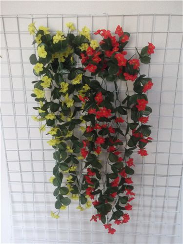 仿真藤条壁挂系列 仿真手感花 壁挂紫罗兰 工程装饰花 厦门仿真植物