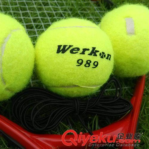网球 厂家直销 werkon威尔康带绳网球989 全新升级 加粗皮筋黑色可定做