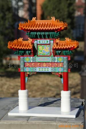 【北京特色礼品】 供应北京特色礼品 风景小牌楼，精美建筑工艺品 新奇特礼品