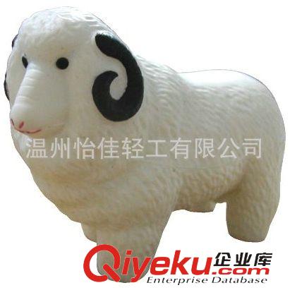 PU动物 厂家直供PU公羊 可贴印LOGO促销礼品 PU发泡工艺品