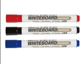 书写工具 白板笔6817蓝色黑色红色可选得力Deli办公用品学生文具家用粗2.0