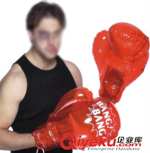 拳击用品 红色透明充气成人拳击手套 充气保护手套 环保pvc材料定制