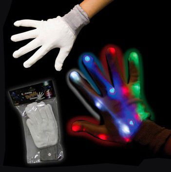 万圣节闪光产品 义乌厂家直销发光手套 LED闪光手套 七彩手套 万圣节聚会手套