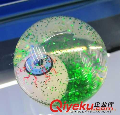 闪光弹力水晶球 供应眼睛闪光水球 弹力喜洋洋水晶球 鱼加灯发光球 LED亮灯弹力球
