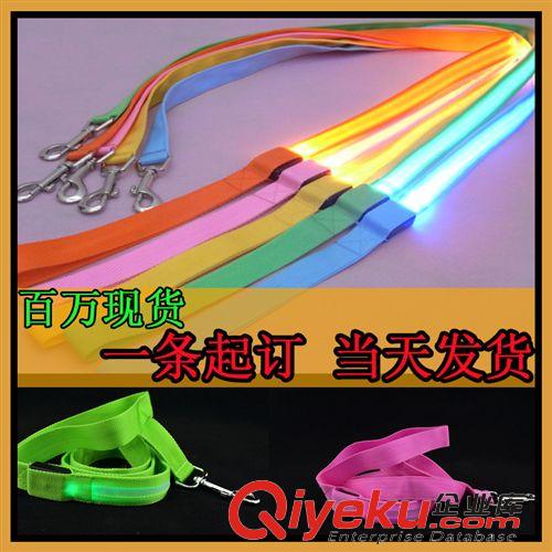 宠物牵引工具/训狗用品 闪亮 CE环保 厂家直销 LED发光牵引带 发光尼龙宠物带 狗链 狗绳