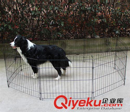 宠物日用品区 猫狗加硬烤漆铁丝围栏 可伸缩折叠式拆卸DIY狗围笼 宠物栅栏