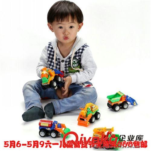 【速卖通外贸热销区】 儿童巴布工程车玩具 惯性工程车 2元店玩具 玩具批发厂家直销