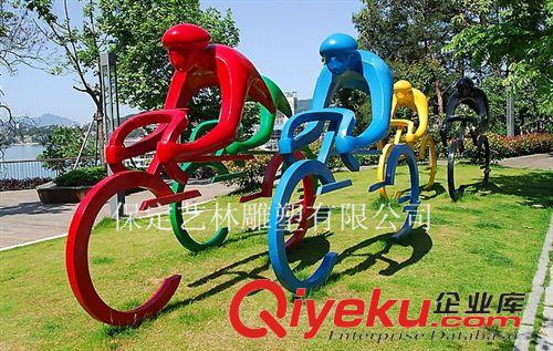 艺林不锈钢雕塑 【艺林雕塑】厂家直销 绿化带自行车雕塑 不锈钢自行车雕塑