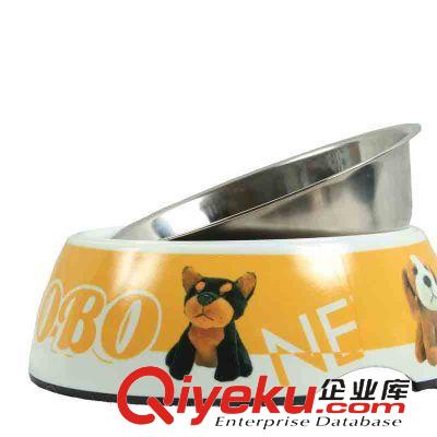 日常用品 波波BOBO 不锈钢防滑套碗 一碗两用~ 宠物食盆水碗 多色金毛狗碗