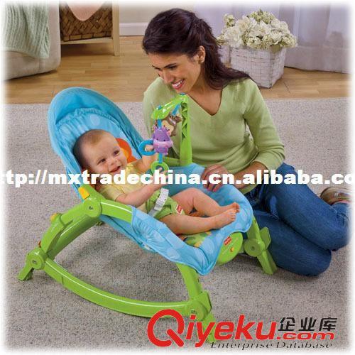 热销玩具 费雪W2811折叠多功能婴儿电动摇椅振动躺椅新生玩具