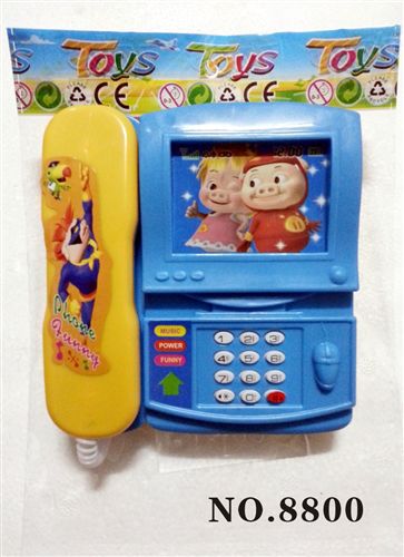 女孩玩具 儿童音乐电话智能早教玩具 多功能婴儿益智青蛙音乐电话机