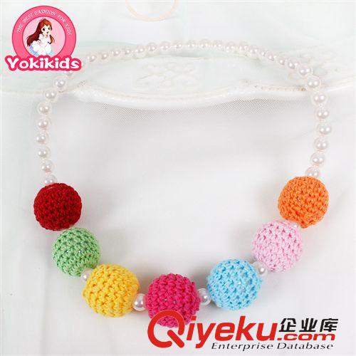 项链／手链necklaces YOKI儿童饰品 时尚杂志封面款儿童项链线球珠项链50308