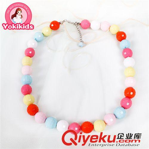 项链／手链necklaces YOKI儿童饰品 出口韩国款时尚彩色地球珠项链50309