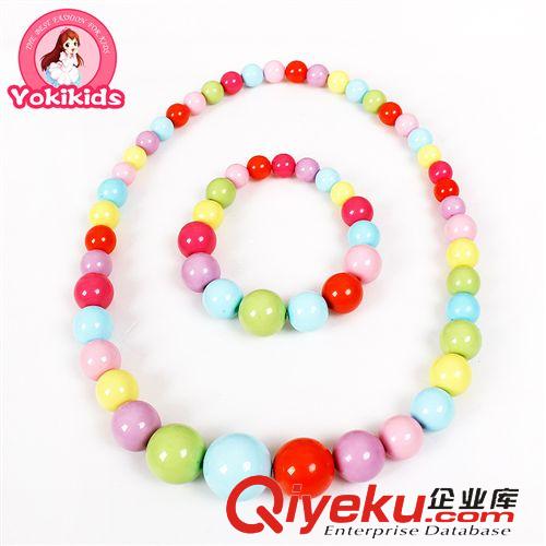 订制款ordered YOKI儿童项链 出口韩国原单彩珠项链套装50305