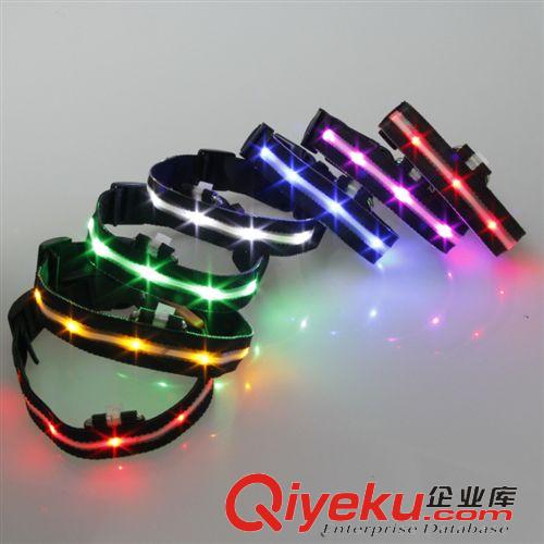 灯带系列 2.5CM黑款丝网灯带宠物项圈 LED发光项圈 四个规格6种颜色 现货