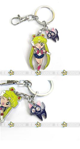 热销动漫 halder美少女战士月野兔水手服 金属钥匙扣 Sailor Moon动漫周边