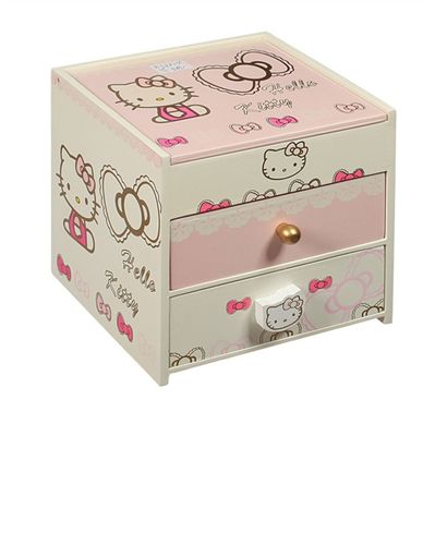 首饰盒 8元-10元 各种款式hello kitty木制质首饰盒化妆盒收纳盒