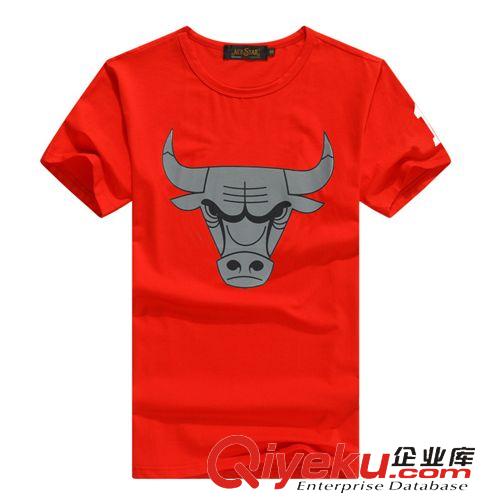 NBA球衣系列 公牛队罗斯短袖男夏装 弹力柔软莫代尔纯棉时尚印花T恤