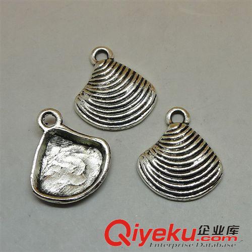 青古配件专区 A1629 贝壳 200个/包 0.6克 15x13mm 古银色 合金饰品配件批发