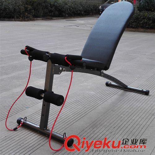 健身椅/哑铃凳 二合一多功能哑铃凳倾斜度可调节仰卧板收腹机健腹板送拉绳有弧度