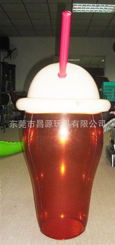 PVC充气杯子 pvc吹气可乐杯 充气啤酒杯 可口可乐杯子