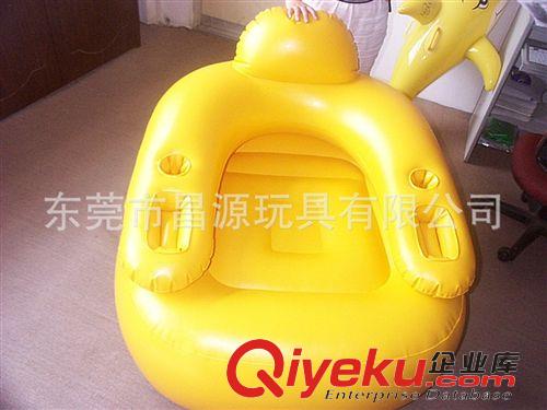 PVC充气椅子 pvc充气黄色躺椅 吹气躺椅 休闲可乐杯躺椅 厂家生产