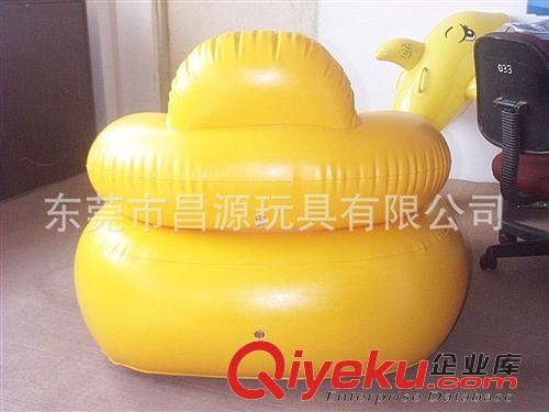 PVC充气椅子 pvc充气黄色躺椅 吹气躺椅 休闲可乐杯躺椅 厂家生产