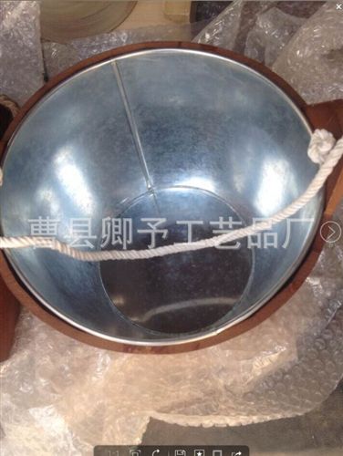 木制冰桶 曹县厂家供应加工直销木制圆形镀锌铁冰桶