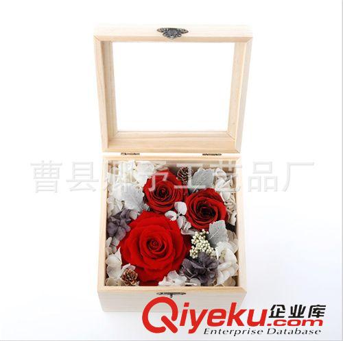 鲜花木盒 厂家加工定做木质玫瑰花盒 鲜花礼品盒 情人节玫瑰花盒l 礼品盒