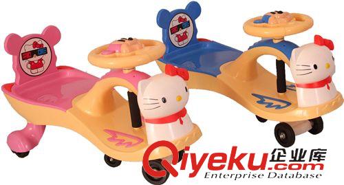 儿童童车 安琦乐 儿童靠背 扭扭车 音乐 滑板车 卡通KT猫 健身车 童车 8010