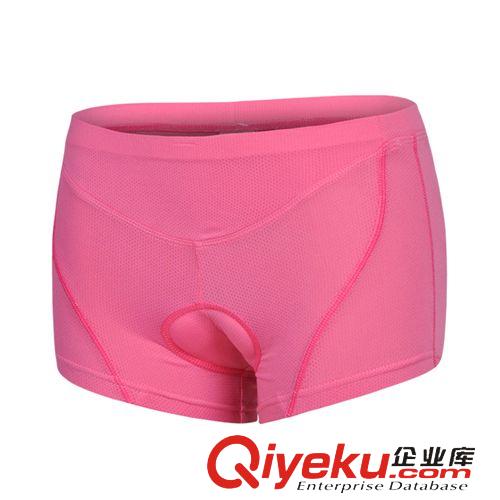 骑行装备 一件代发 女装粉红色户外自行车四角骑行专用内裤 ebay热销款女款