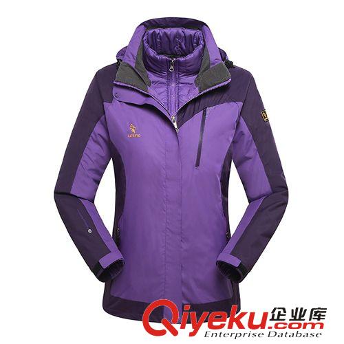 运动套服 新品户外男女款冲锋衣两件套三合一可拆卸抓绒内胆情侣服装批发