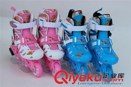 溜冰鞋 专柜品质 15年新款儿童QQ熊滑轮鞋套装  溜冰鞋套装
