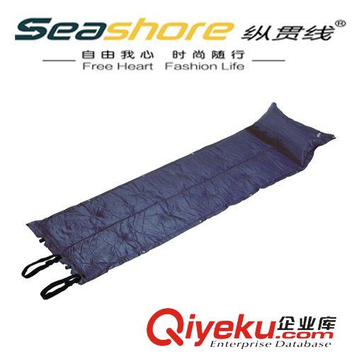 户外用品 纵贯线自动充气垫190T涤丝纺快速充气可折叠便携带美观实用舒适好