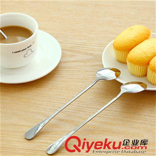 居家日用 韩国创意不锈钢长柄勺子 环保办公室咖啡勺搅拌勺 长汤勺