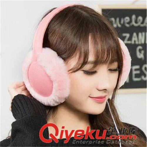 韩版服饰 批发韩国冬季女可爱超大毛绒 保暖耳罩 可听音乐的时尚音乐耳罩