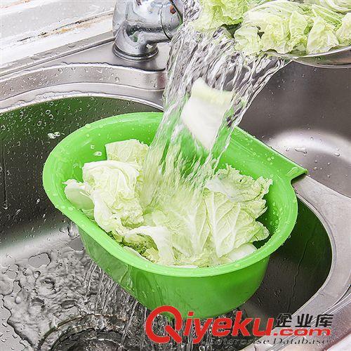 5月新品 创意可挂式水槽沥水篮 厨房塑料收纳篮 水果蔬菜沥水挂篮 150g