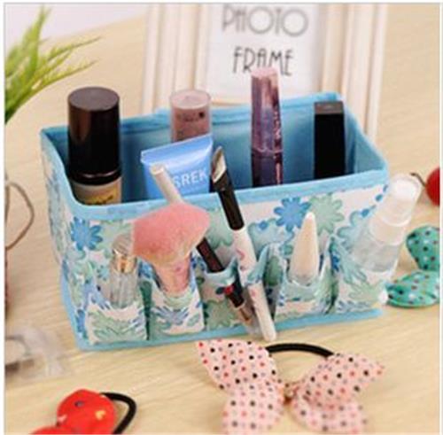 韩国文具 T 创意可折叠化妆品收纳盒 桌面首饰储物盒 小物多功能收纳袋 75g