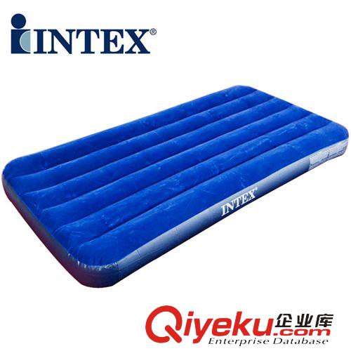 充气床垫 美国zpINTEX68757蓝色灯心绒双人充气床 气垫床厂家直销批发