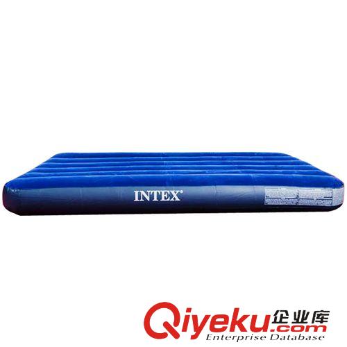 充气床垫 美国zpINTEX68757蓝色灯心绒双人充气床 气垫床厂家直销批发